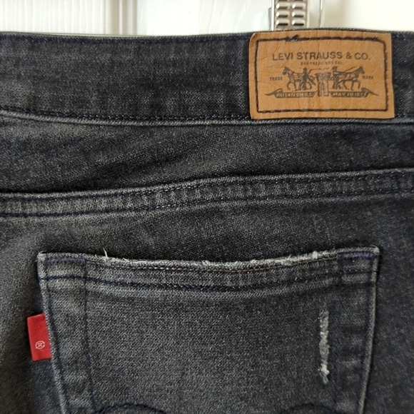 Levi's Y2K 545 Classic Low Rise Slim Fit Ankle Boot Cut Jeans Faded Black 8 - Picture 14 of 15